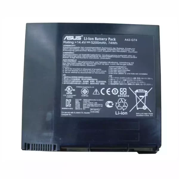 Batteria Compatibile Per Asus G74S, G74SX, G74JH – 5200mAh, 14.4V, 8 Celle, Li-Ion, A42-G74 - 4