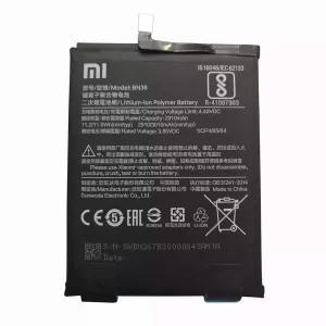 Original battery BN36 for Mobile Phone Xiaomi Mi 6X