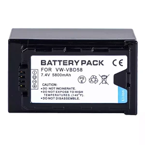New replacement battery for PANASONIC VW-VBD58