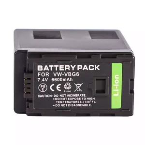 New replacement battery for PANASONIC VW-VBG6