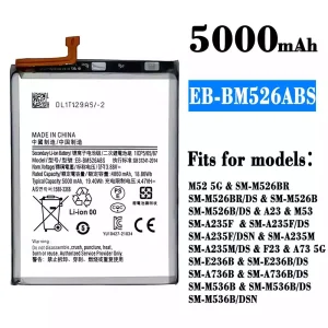 Phone battery EB-BM526ABS for Samsung M52 5G/A23/M53/F23/A73 5G