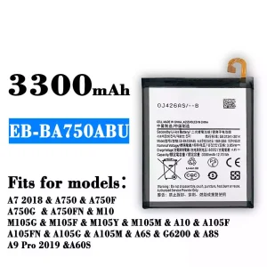 Phone battery EB-BA750ABU for Samsung A7 2018/A8S/A9 Pro 2019/A60S