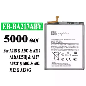 Phone battery EB-BA217ABY for Samsung A21S/A207/A217/A12(A125H)/A127/A022F/M02/A02/M12/A13 4G