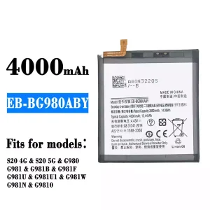 Phone battery EB-BG980ABY for Samsung S20 4G/S20 5G