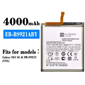 Phone battery EB-BS921ABY for Samsung Galaxy S24 5G