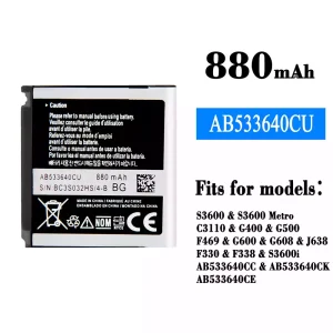 Phone battery AB533640CU for Samsung S3600/S3600 Metro
