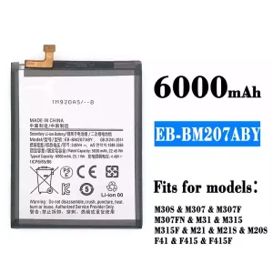 Phone battery EB-BM207ABY for Samsung M30S/M21/M21S/F41