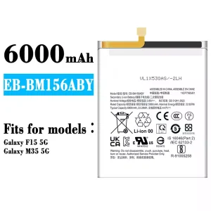 Phone battery EB-BM156ABY for Samsung Galaxy F15 5G/Galaxy M35 5G