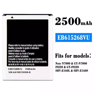 Phone battery EB615268VU for Samsung Note N7000