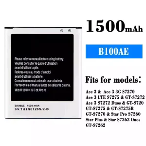 Phone battery B100AE for Samsung Ace 3