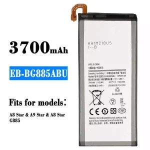 Phone battery EB-BG885ABU for Samsung A8 Star,A9 Star