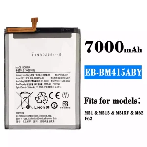 Phone battery EB-BM415ABY for Samsung M51,M62,F62