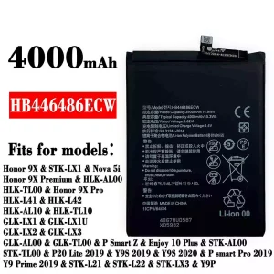 Phone battery HB446486ECW for HUAWEI Honor 9X/Honor 9X Pro