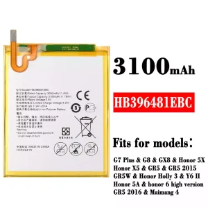 Phone battery HB396481EBC for HUAWEI G7 Plus / G8 / GX8 / Honor 5X / Honor X5 / Honor 5A