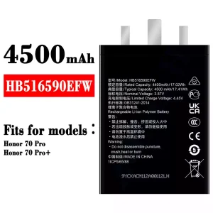 Phone battery HB516590EFW for HUAWEI Honor 70 Pro / Honor 70 Pro+