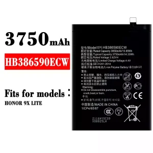 Phone battery HB386590ECW for HUAWEI HONOR 9X LITE