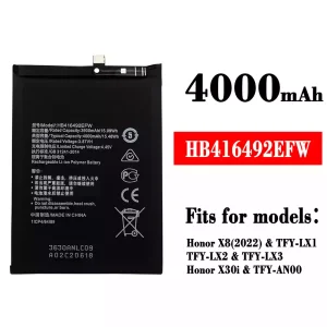 Phone battery HB416492EFW for HUAWEI Honor X8(2022) / Honor X30i