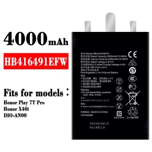 Phone battery HB416491EFW for HUAWEI Honor Play 7T Pro / Honor X40i