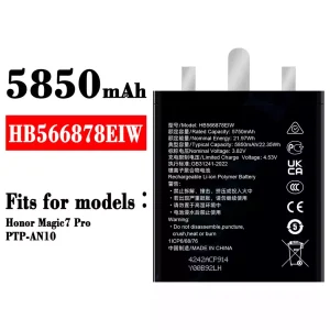 Phone battery HB566878EIW for HUAWEI Honor Magic 7 Pro