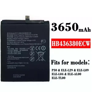 Phone battery HB436380ECW for HUAWEI P30