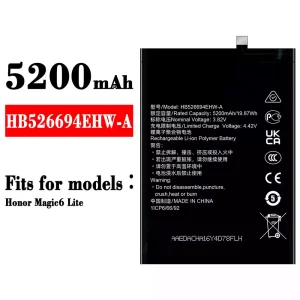 Phone battery HB526694EHW-A for HUAWEI Honor Magic 6 Lite