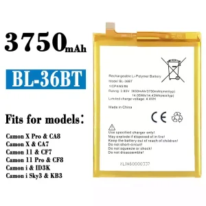 Phone battery BL-36BT for Tecno Camon X Pro / Camon X / Camon 11 / Camon 11 Pro / Camon i / Camon i Sky3