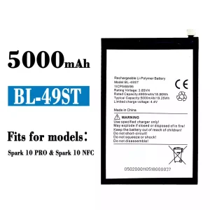 Phone battery BL-49ST for Tecno Spark 10 pro / Spark 10 NFC