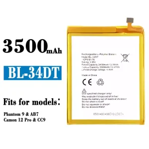Phone battery BL-34DT for Tecno Phantom 9/ Camon 12 Pro