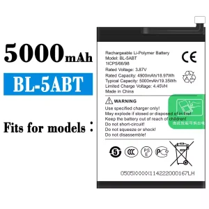 Phone battery BL-5ABT for Tecno