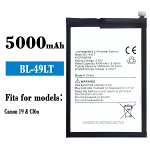 Phone battery BL-49LT for Tecno Camon 19