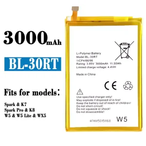 Phone battery BL-30RT for Tecno Spark / K7 / Spark Pro / K8 / W5 / W5 Lite / WX5