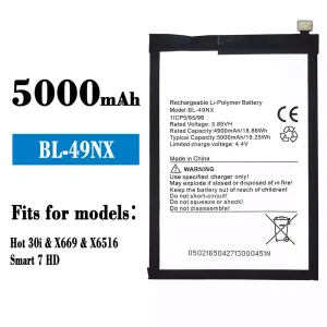 Phone battery BL-49NX for Infinix Hot 30i / Smart 7 HD