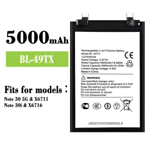 Phone battery BL-49TX for Infinix Note 30 5G / Note 30i