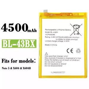 Phone battery BL-43BX for Infinix Note 5