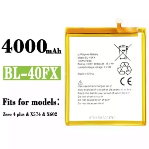 Phone battery BL-40FX for Infinix  Zero 4 plus