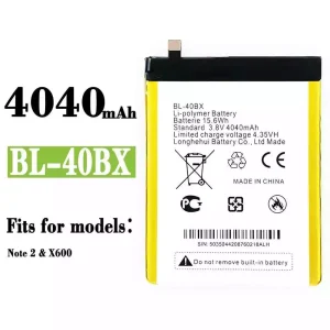 Phone battery BL-40BX for Infinix Note 2