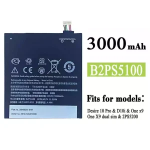 Phone battery B2PS5100 for HTC Desire 10 Pro / One x9