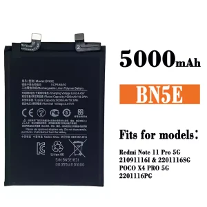 Phone battery BN5E for Xiaomi Redmi Note 11 Pro 5G / POCO X4 PRO 5G