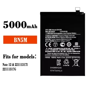 Phone battery BN5M for Xiaomi Note 12