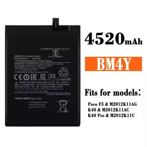 Phone battery BM4Y for Xiaomi Redmi K40 / Redmi K40 Pro /Poco F3