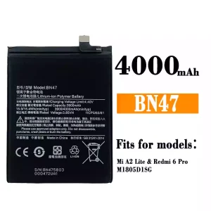 Phone battery BN47 for Xiaomi Mi A2 Lite / Redmi 6 Pro