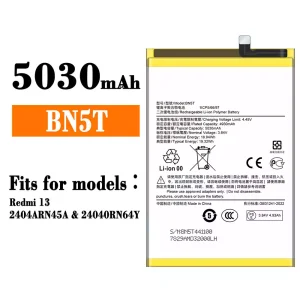 Phone battery BN5T for Xiaomi Redmi 13