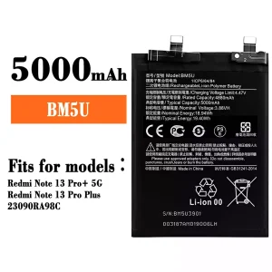Phone battery BM5U for Xiaomi Redmi Note 13 Pro+  / Redmi Note 13 Pro Plus