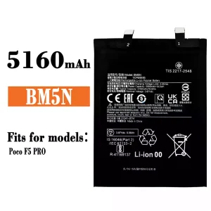 Phone battery BM5N for Xiaomi POCO F5 PRO