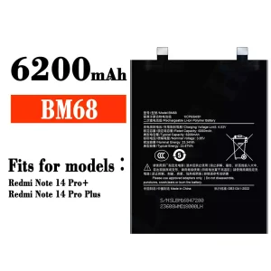 Phone battery BM68 for Xiaomi Redmi Note 14 Pro Plus