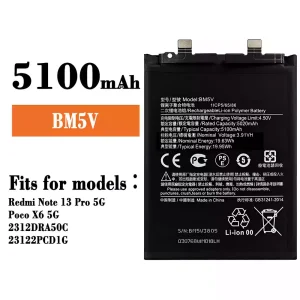 Phone battery BM5V for Xiaomi Redmi Note 13 Pro 5G / Poco X6 5G
