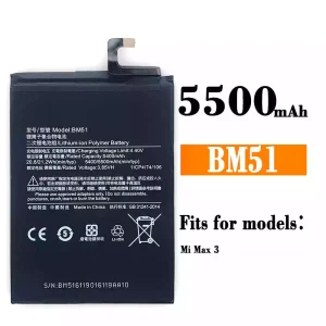 Phone battery BM51 for Xiaomi Mi Max 3
