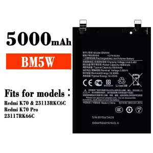 Phone battery BM5W for Xiaomi Redmi K70 / Redmi K70 Pro