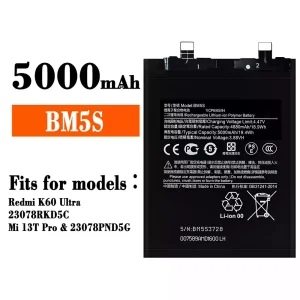 Phone battery BM5S for Xiaomi Redmi K60 Ultra / Mi 13T Pro