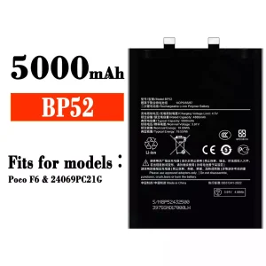 Phone battery BP52 for Xiaomi Poco F6